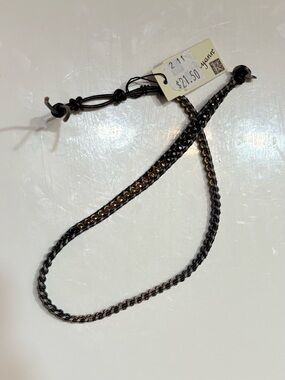 Bella Ryann beaded leather wrap bracelet/choker necklace